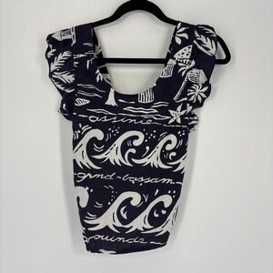 NWT Place Nationale Linen Tank Top - Size Large